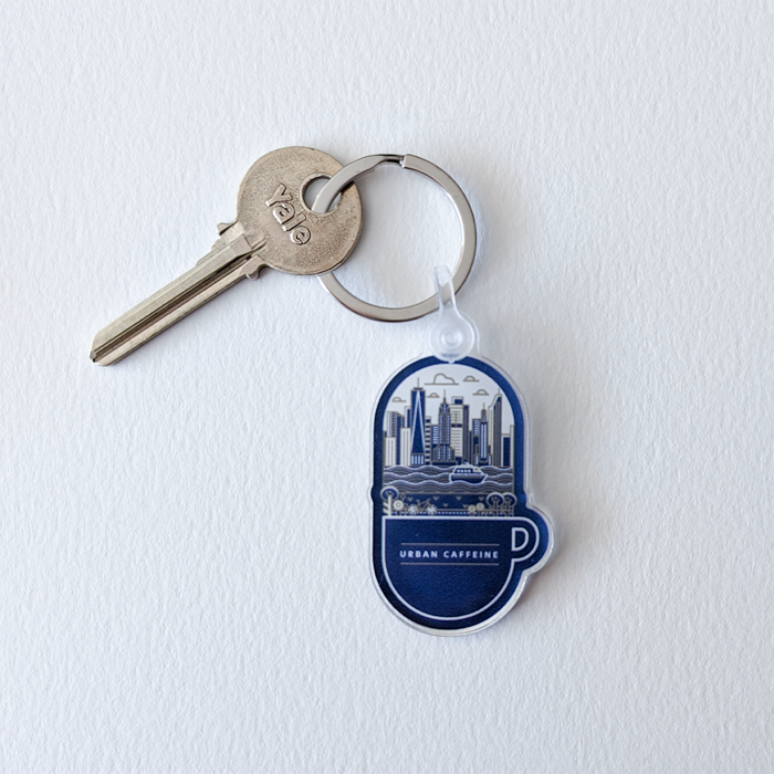 "Urbanism in a Cup" Acrylic Keychain