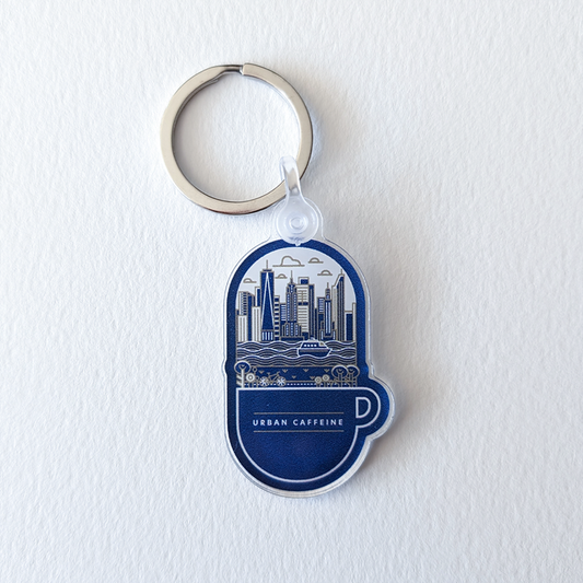 "Urbanism in a Cup" Acrylic Keychain